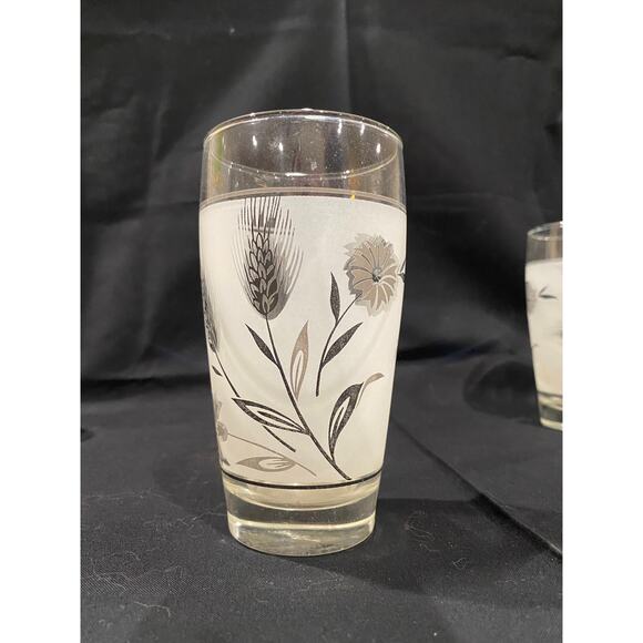 Vintage Libbey Wild Flower, highball glasses, set of 4 - Picture 2 of 7